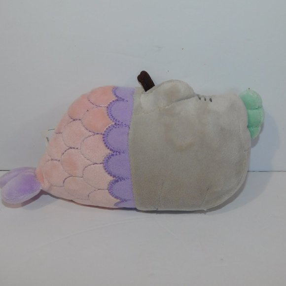 Gund Pusheen Cat Mermaid with Green Spiral Shell 7" Plush Stuffed - Picture 3 of 5